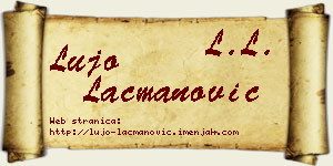 Lujo Lacmanović vizit kartica
